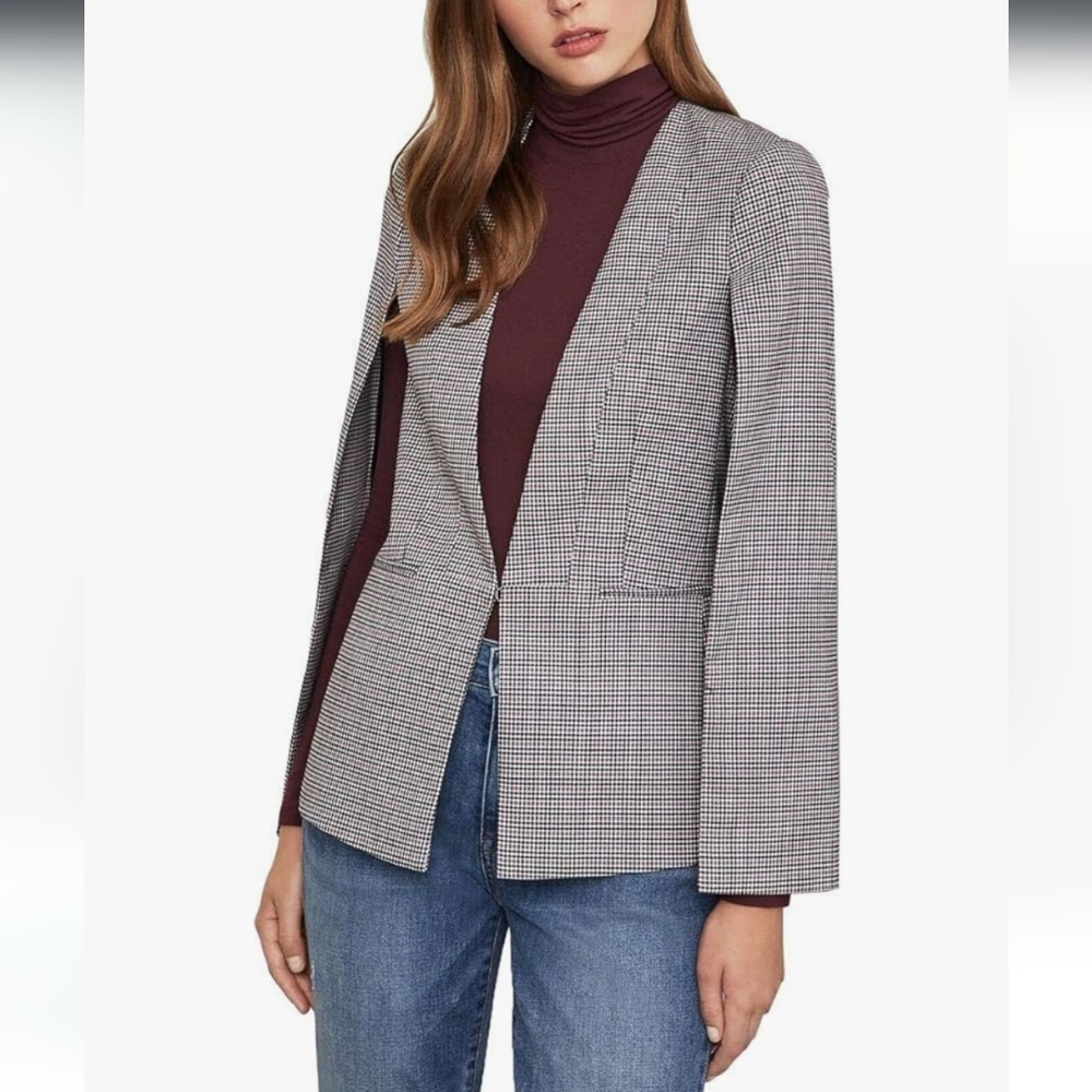 BCBGMAXAZRIA Women's Plaid Cape jacket